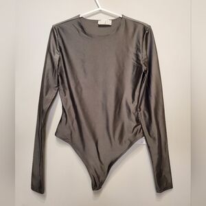 6. Retrod Sleek Gray Long Sleeve Bodysuit